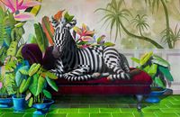 Zebra on Chaise Lounge